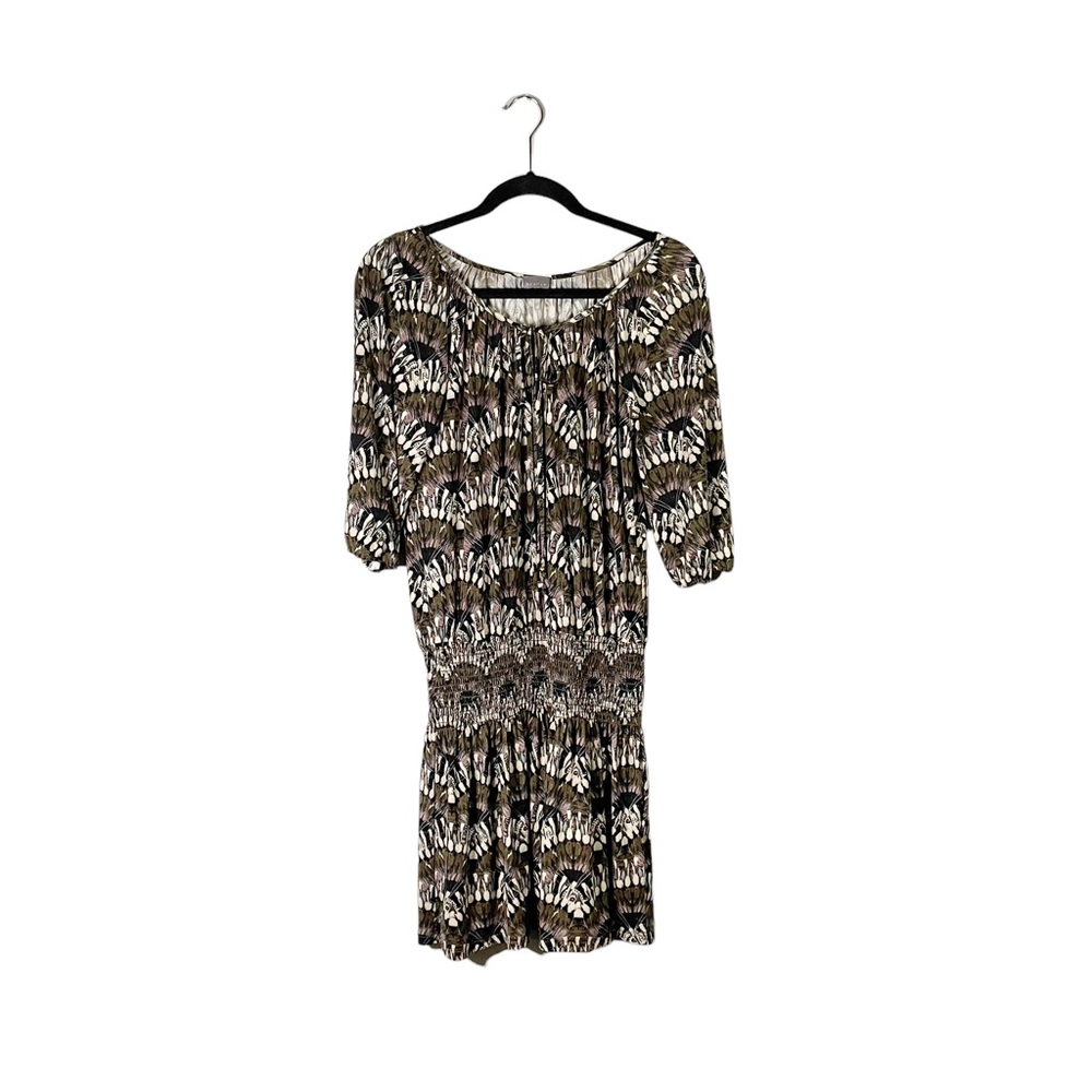 Braeve Keyhole Neckline Stretchy Boho Preppy Patterned Dress Size Small
